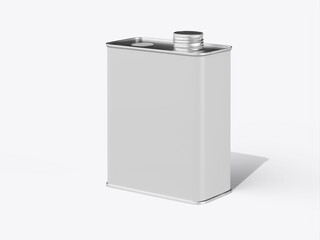 Blank Metal Tin Can Package Mockup 3D Rendered