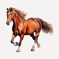 Obraz premium Majestic horse running gracefully