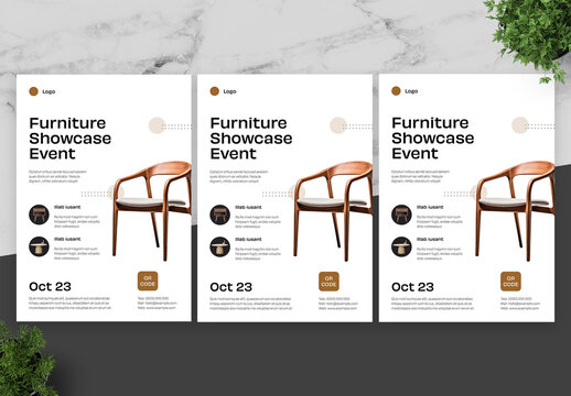 Brown and White Event Flyer