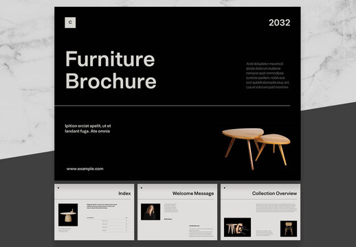 Black and Gray Furniture Brochure