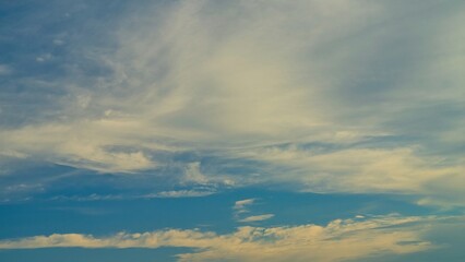 Beautiful cloudy sky at sunset. Abstract background.