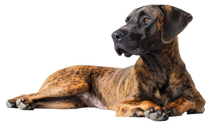 Obraz premium Brindle Great Dane Clipart on Transparent Background