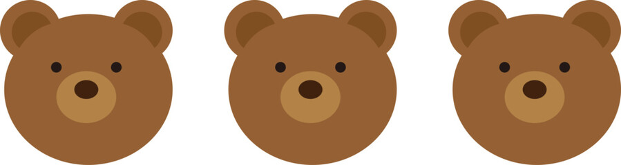 Cute bear brown border decoration illustration