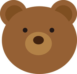 Cute bear brown border decoration illustration