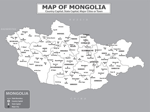 Geography politics map of countries. Map of country with capital, state capital and major city.