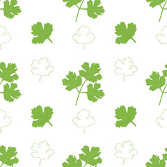 Ccoriander or cilantro seamless background.