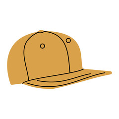 Baseball Hat illustration suitable for completing designs related to the types of hats