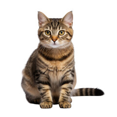 Obraz premium Cute Cat Isolated on a Transparent Background