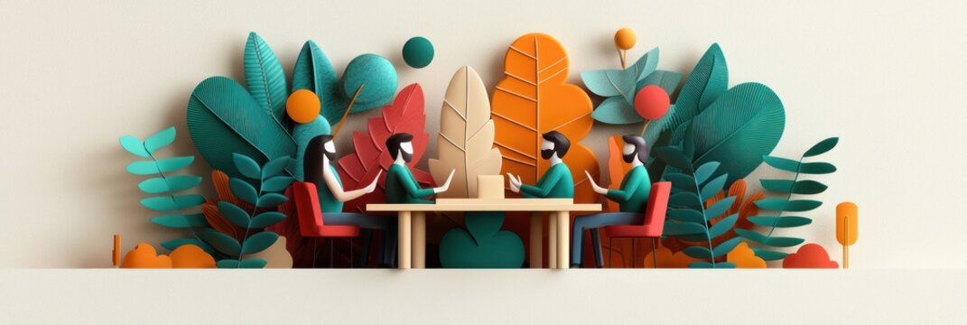 Energized HR Team Leading Interactive Onboarding Session in Bright Meeting Room, Generative Ai