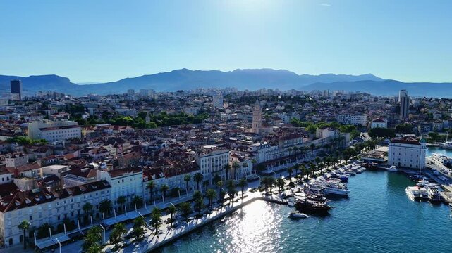 Aerial View of Split City, Croatia
