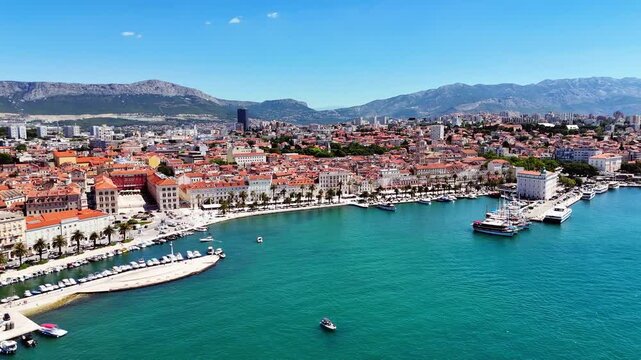 Aerial View of Split City, Croatia