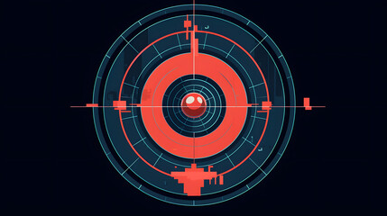 Crosshair Games illustration flat Vector