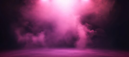 Spotlight on Pink Stage with Fog