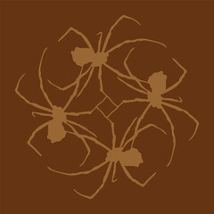 insect themed ceramic design in brown