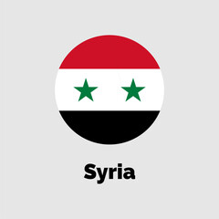 Syria flag design vector illustration on a gray background for graphic and web design.