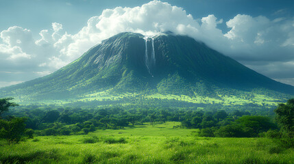 Fototapeta premium natural view of Aso Rock mountain in Abuja Nigeria