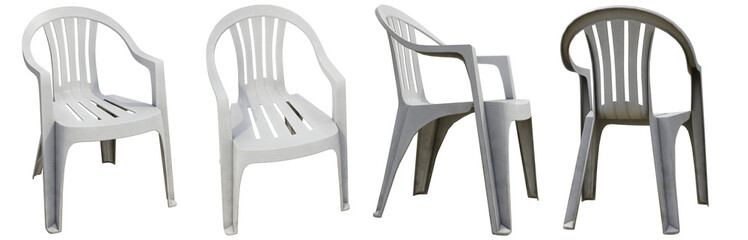 set of Plastic Monobloc Chair cut out 