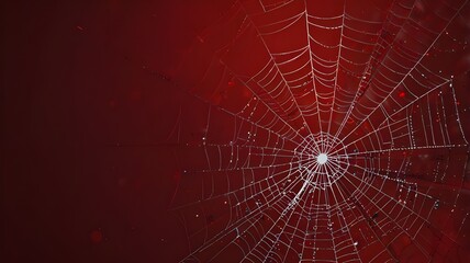 abstract spider web on a red background