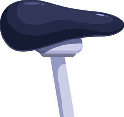 Modern bike seat is standing up on a white background