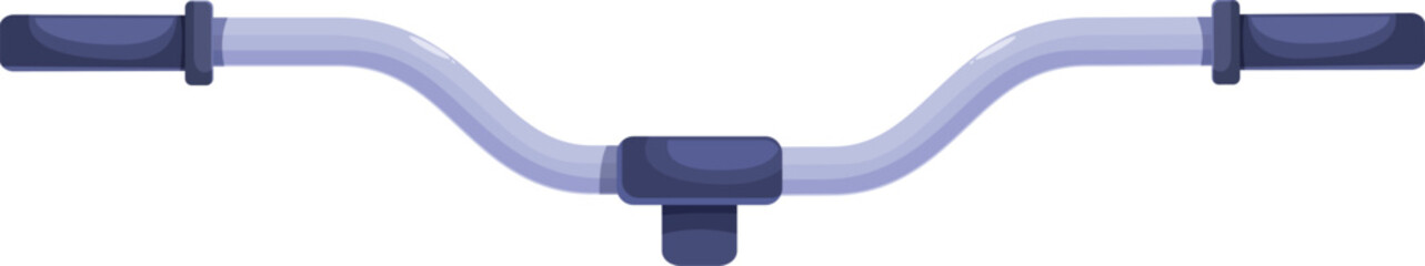 Fototapeta premium Simple illustration of a bicycle handlebar, featuring curved handlebars and black grips