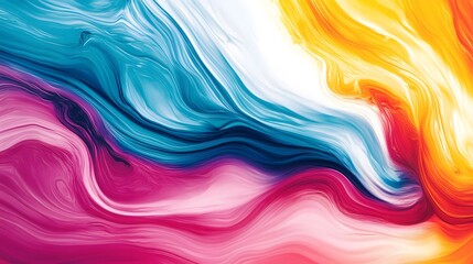 Energetic Abstract Artwork: Multicolored Wavy Textures and Fluid Forms for Creative Wallpaper and Digital Elements