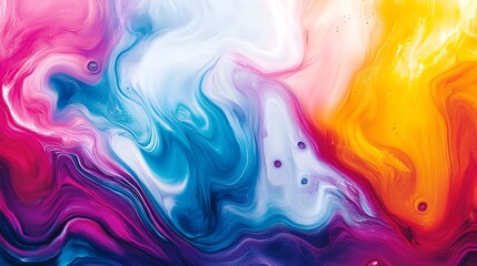Vibrant Wavy Patterns and Fluid Shapes Abstract Art - Colorful Wallpaper Design for Dynamic Creative Projects