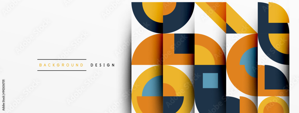 Aufkleber modern geometrical abstract background - circles. business or technology presentation design