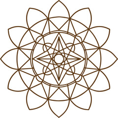 Creative luxury ornamental mandala design background in gold color. Decorative greeting card. Design for invitation, wedding card, Diwali, decoration