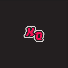 XO letter cool esport concept bold sporty gaming style dynamic line monogram logo