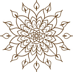 Creative luxury ornamental mandala design background in gold color. Decorative greeting card. Design for invitation, wedding card, Diwali, decoration