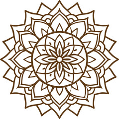 Creative luxury ornamental mandala design background in gold color. Decorative greeting card. Design for invitation, wedding card, Diwali, decoration