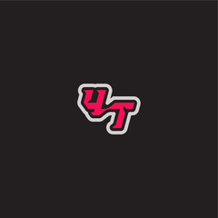 YT letter cool esport concept bold sporty gaming style dynamic line monogram logo