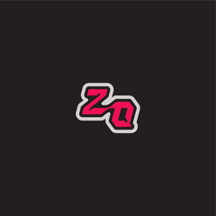 Fototapeta premium ZO letter cool esport concept bold sporty gaming style dynamic line monogram logo