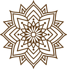 Creative luxury ornamental mandala design background in gold color. Decorative greeting card. Design for invitation, wedding card, Diwali, decoration