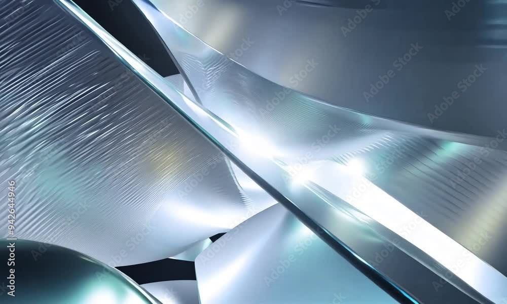 Poster Captivating abstract forms intertwining with light, creating a dynamic display of texture and color in a surreal environment. Generative AI