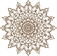 Creative luxury ornamental mandala design background in gold color. Decorative greeting card. Design for invitation, wedding card, Diwali, decoration