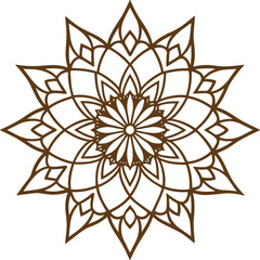 Creative luxury ornamental mandala design background in gold color. Decorative greeting card. Design for invitation, wedding card, Diwali, decoration