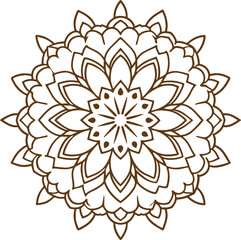 Creative luxury ornamental mandala design background in gold color. Decorative greeting card. Design for invitation, wedding card, Diwali, decoration