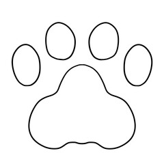 シンプルな肉球（白）