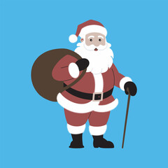 santa claus with a bag of gifts