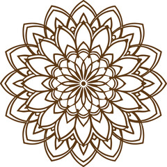 Creative luxury ornamental mandala design background in gold color. Decorative greeting card. Design for invitation, wedding card, Diwali, decoration