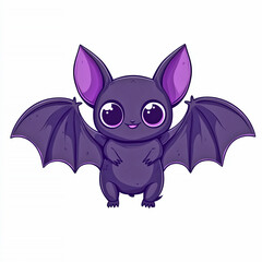 Fototapeta premium a purple bat with purple eyes and a black nose.a purple bat with purple eyes and a black nose.