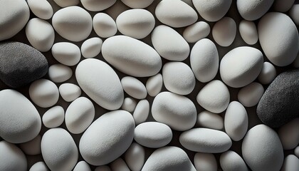 a collection of medium sized white stones arranged in a messy and stacked manner background