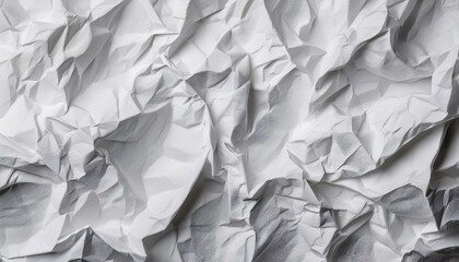 Obraz premium Crumpled White Paper Texture Background