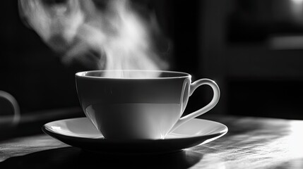 Fototapeta premium Black coffee white background. Generative AI