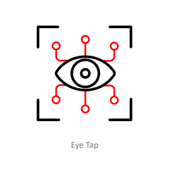 Obraz premium Eye Tap and reality icon concept