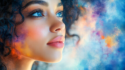 Fototapeta premium Vibrant Watercolor Course Slides for Engaging Student Learning Experience