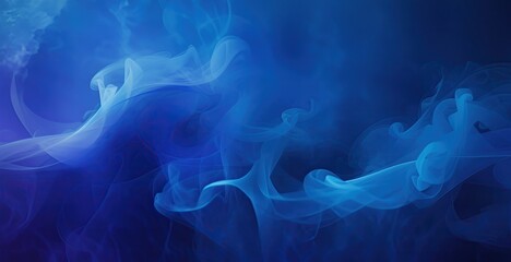 Abstract Smoky Blue Shapes background, created by ai generated