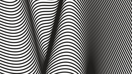 Black curve line abstract background vector image