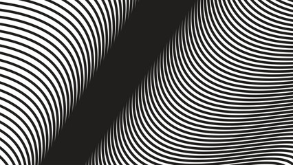 Black curve line abstract background vector image